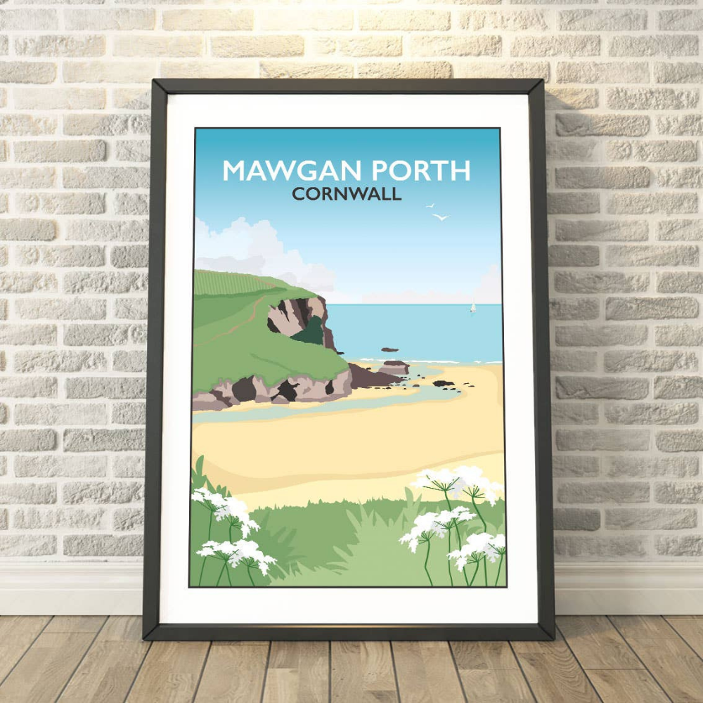 Cornwall & Devon railway-poster style prints by Tabitha Mary - A3 Size image 5