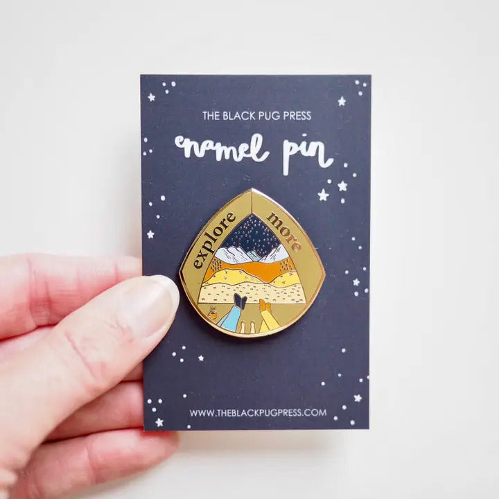 Explore More / Camping Enamel Pin image 1
