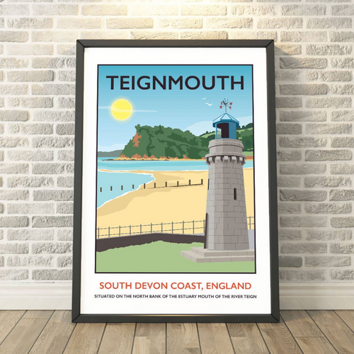 Cornwall & Devon railway-poster style prints by Tabitha Mary - A4 size image 1