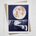 Moon Gazing Greetings Card image 0