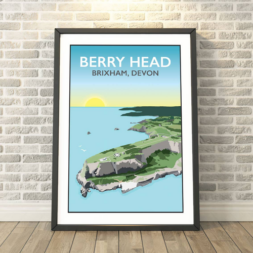 Cornwall & Devon railway-poster style prints by Tabitha Mary - A3 Size image 6