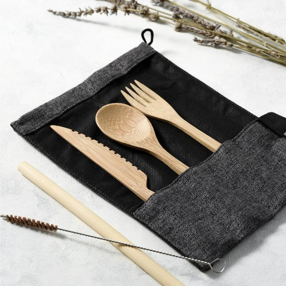 Reusable Bamboo Cutlery Set image 2