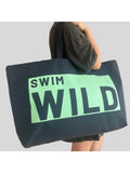 Jumbo Wild Swim Bag - Navy/Mint image 0