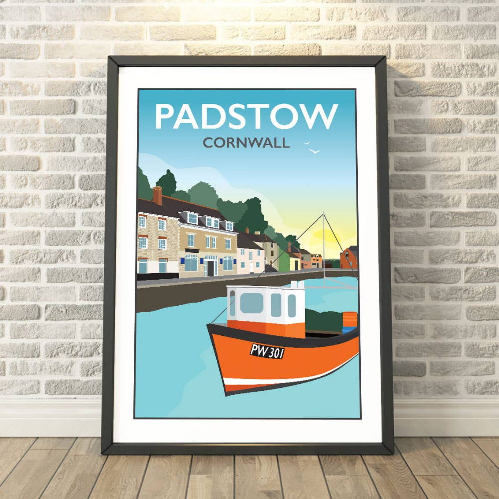 Cornwall & Devon railway-poster style prints by Tabitha Mary - A4 size image 4