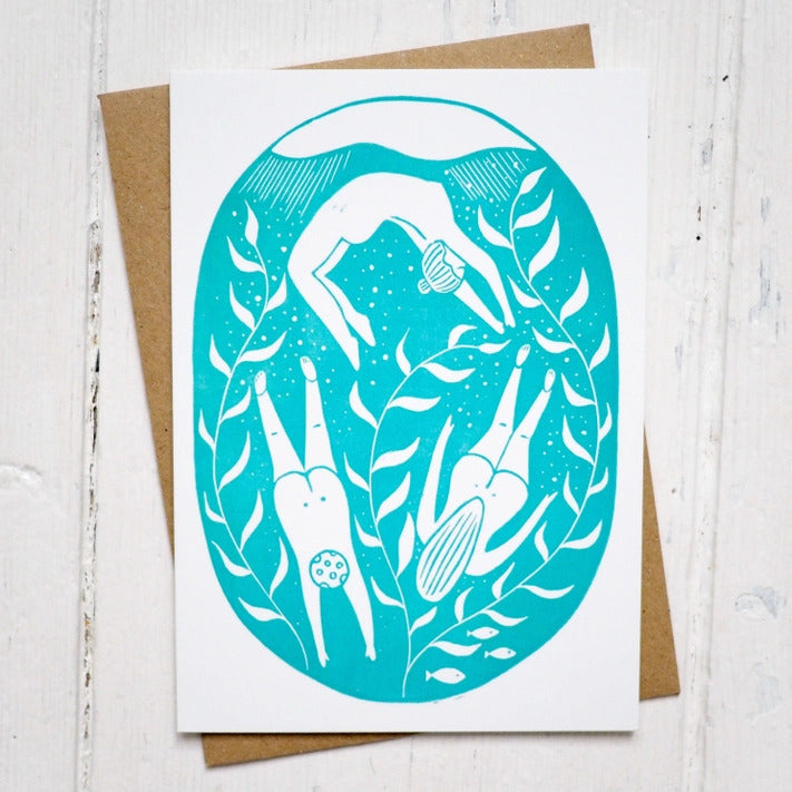 Wild Swimming Greetings Cards image 0