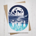 Full Moon Dip / Wild Swimming Greetings Card image 0