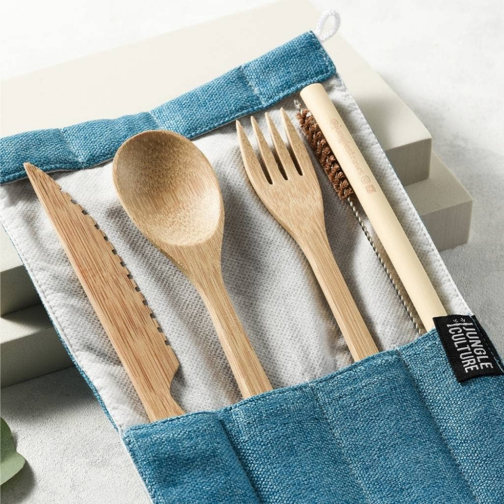 Reusable Bamboo Cutlery Set image 1