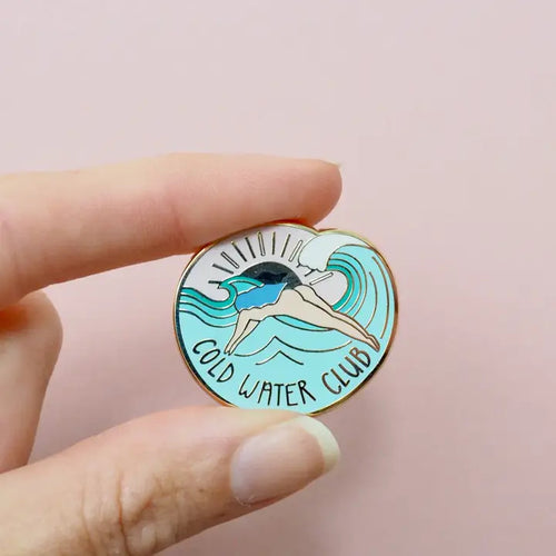Cold Water Club / Wild Swimming Enamel Pin image 0