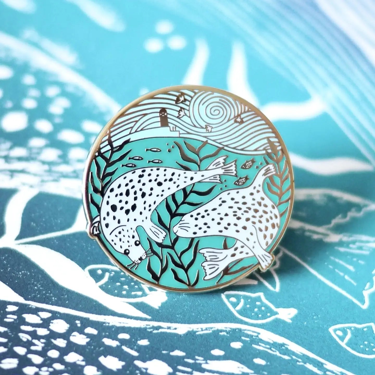 Harbour Seals Enamel Pin image 0