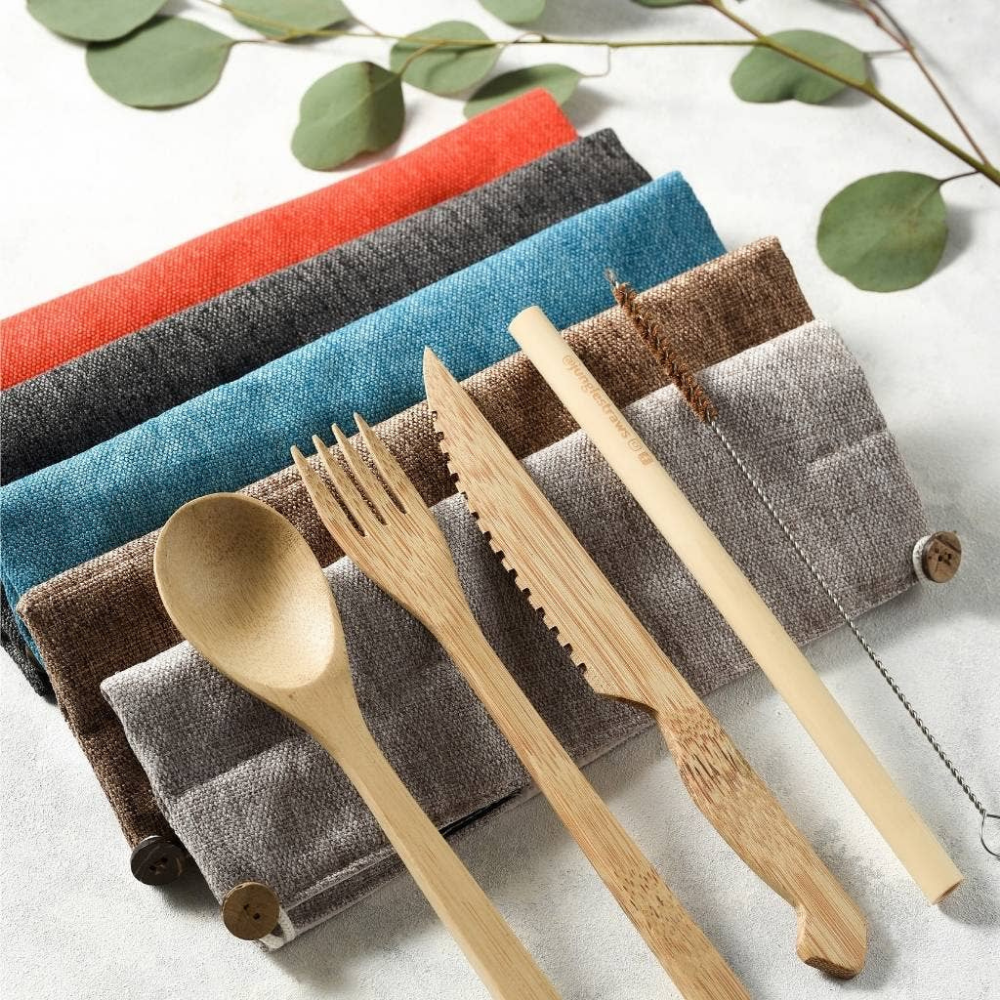 Reusable Bamboo Cutlery Set image 3