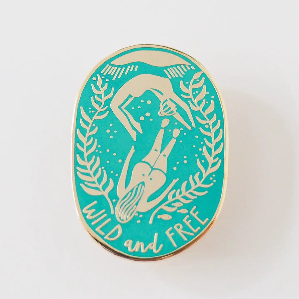 Wild Swimming Enamel Pin image 0
