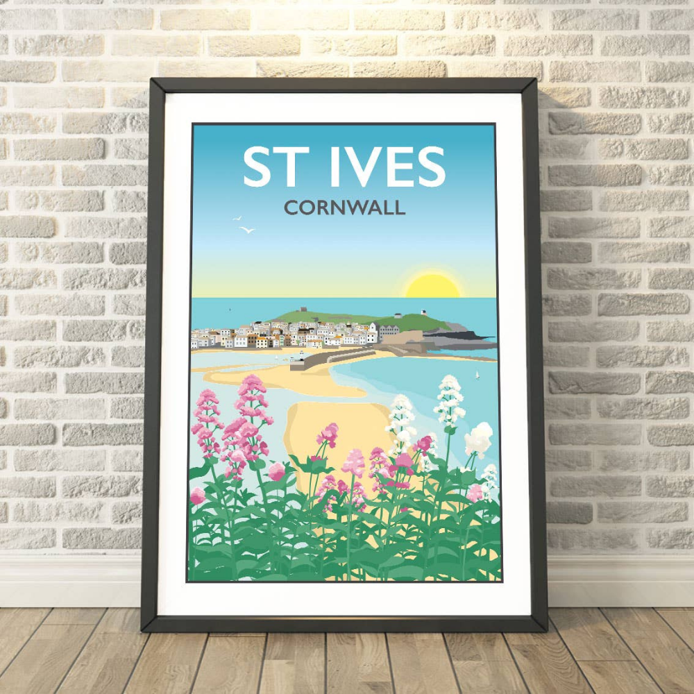 Cornwall & Devon railway-poster style prints by Tabitha Mary - A3 Size image 2