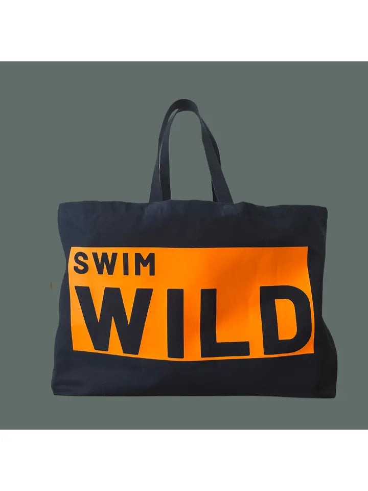 Jumbo Wild Swim Bag - Navy/Orange image 0